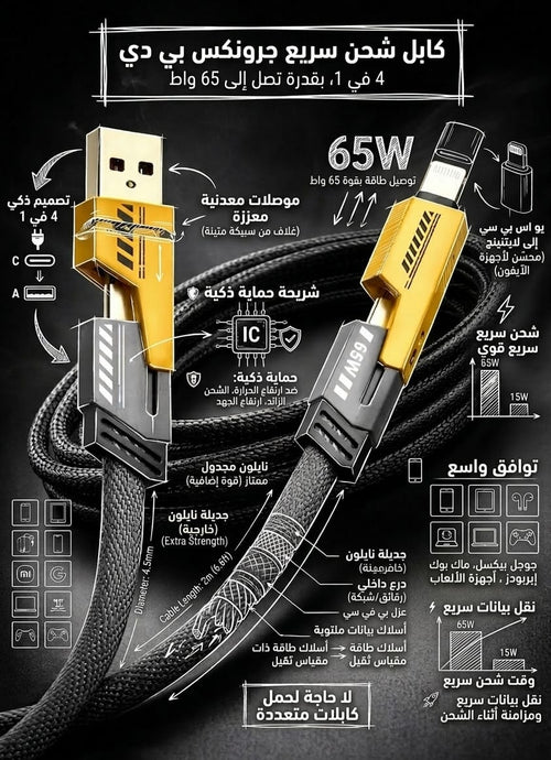 Volt Cable Pro  USB-C  Lightning 4*1